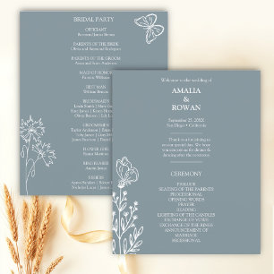 Meadow Flowers Blue Grey Budget Program