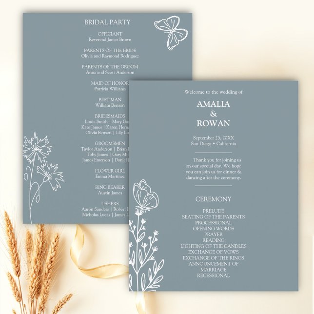 Meadow Flowers Blue Grey Budget Program (Creator Uploaded)