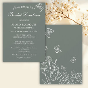 Meadow Flowers Bridal Luncheon Invitation