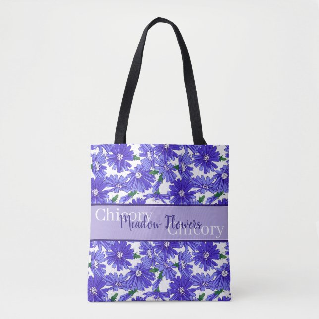 Meadow Flowers Chicory Tote Bag (Front)