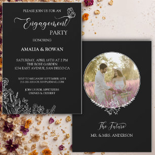 Meadow Flowers Engagement Party Invitation