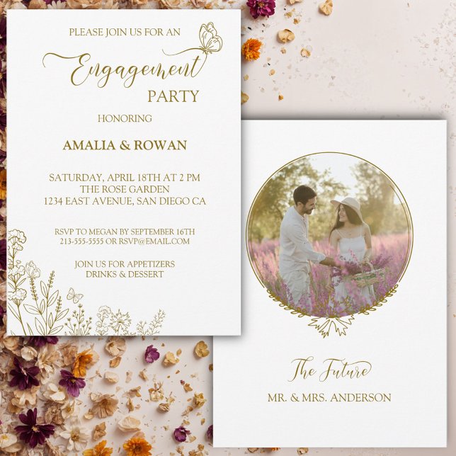Meadow Flowers Engagement Party  Invitation (Creator Uploaded)