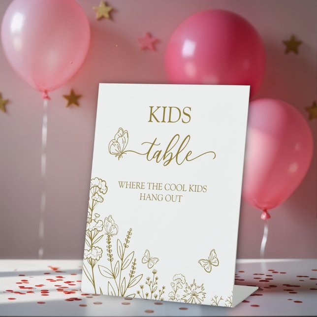 Meadow Flowers Kids Table Pedestal Sign (Creator Uploaded)