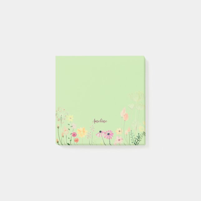 Meadow Flowers Post-it Notes (Front)