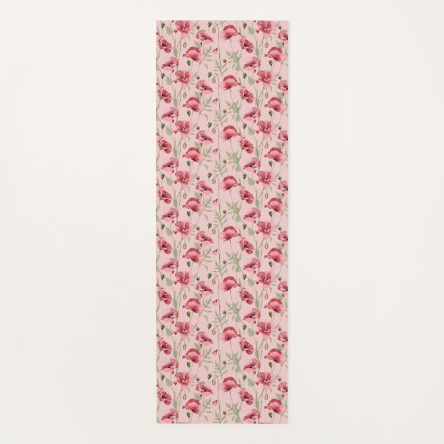 Meadow flowers prints country house bath towel set yoga mat (Front)