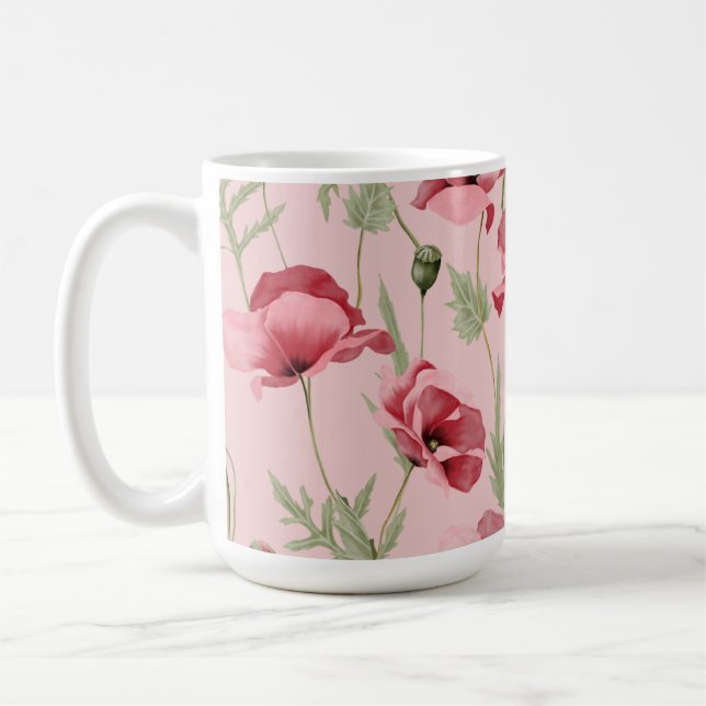 Meadow flowers prints country house  coffee mug (Left)