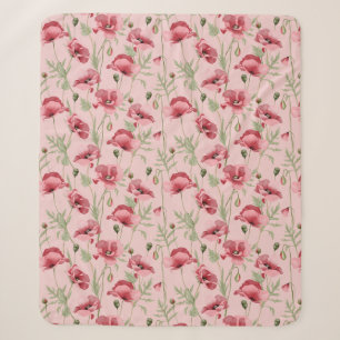 Meadow flowers prints country house sherpa blanket