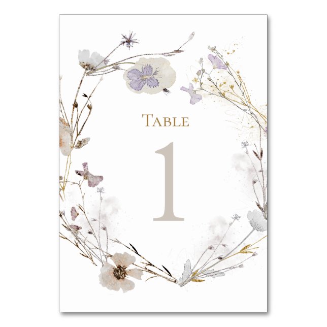 meadow flowers Table Number 1 (Front)