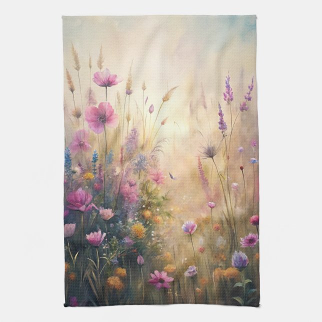 Meadow Flowers  Tea Towel (Vertical)