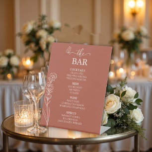 Meadow Flowers "The Bar" Wedding Pedestal Sign