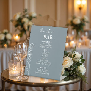 Meadow Flowers "The Bar" Wedding Pedestal Sign
