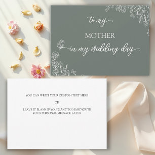 Meadow Flowers To my Mother Thank You card