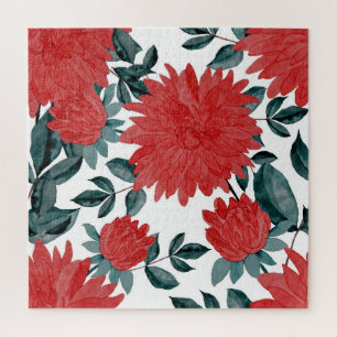 Meadow Flowers: Vintage Watercolor Seamless Jigsaw Puzzle