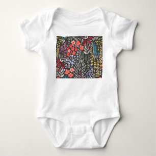Meadow Flowers: Watercolor Floral Seamless Baby Bodysuit