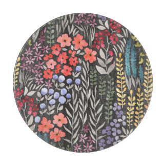 Meadow Flowers: Watercolor Floral Seamless Cutting Board