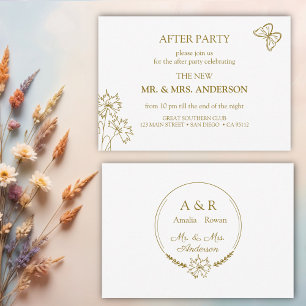 Meadow Flowers Wedding After - Party Invitation