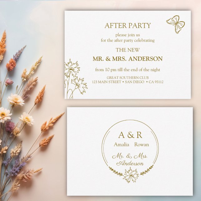 Meadow Flowers Wedding After - Party Invitation (Creator Uploaded)