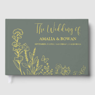 Meadow Flowers Wedding Guest Book