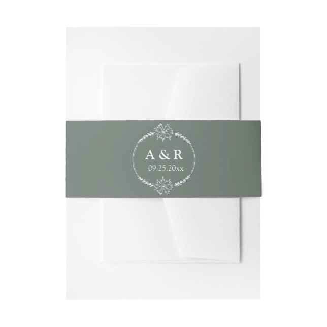 Meadow Flowers Wedding Invitation Belly Band (Front Example)