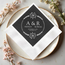 Meadow Flowers Wedding Monogram Names