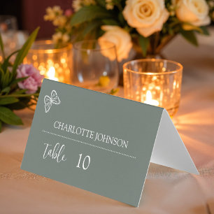 Meadow Flowers Wedding Place Card