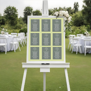 Meadow Flowers Wedding Table Seating Chart Cards