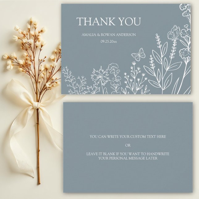 Meadow Flowers wedding Thank You card (Creator Uploaded)