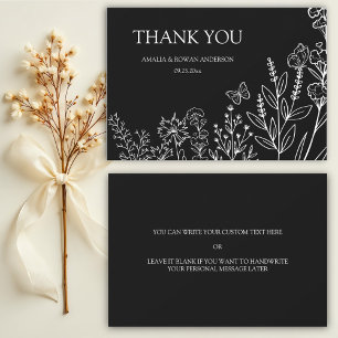 Meadow Flowers wedding Thank You card