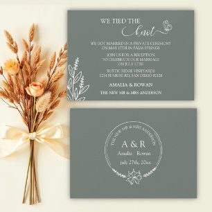 Meadow Flowers Wedding We Tied the Knot Invitation