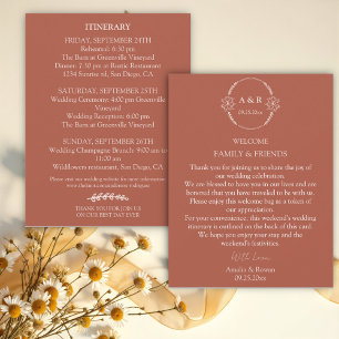 Meadow Flowers Wedding Welcome Itinerary