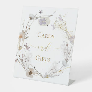 meadow flowers wreath cards sign
