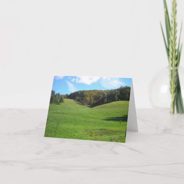 Meadow Folded Thank You Card (Front)