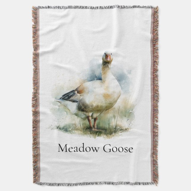 Meadow Goose Farmhouse Welcome Gift Throw Blanket (Front Vertical)