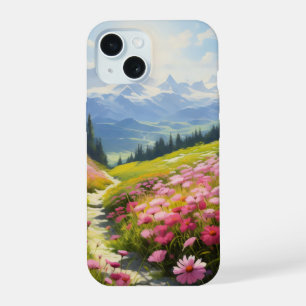 Meadow in Mountains iPhone 15 Case