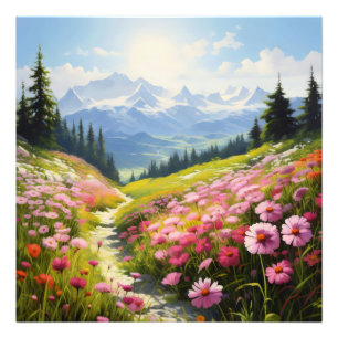 Meadow in Mountains Photo Print