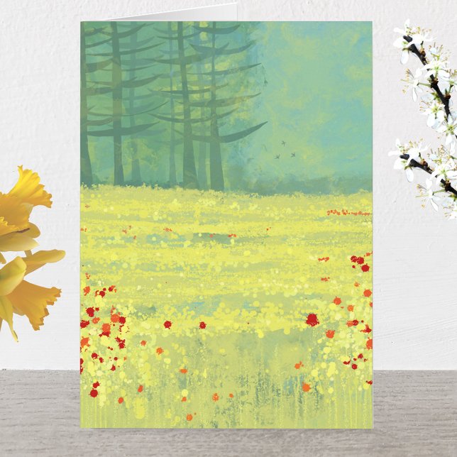 Meadow Landscape Painting Art Card (Creator Uploaded)