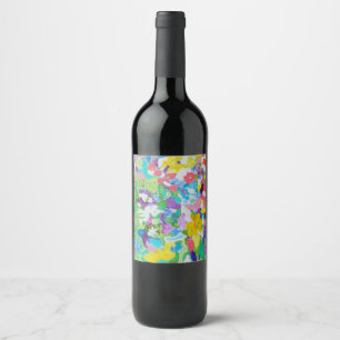 Meadow Melody by Lydia's Art-Sangria Wine Label