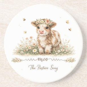 Meadow Melody cow paper plates Coaster