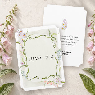 Meadow Mist Botanical Thank You Card