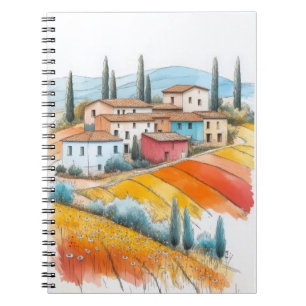 Meadow Nature Illustration Pastel Colour Drawing Notebook