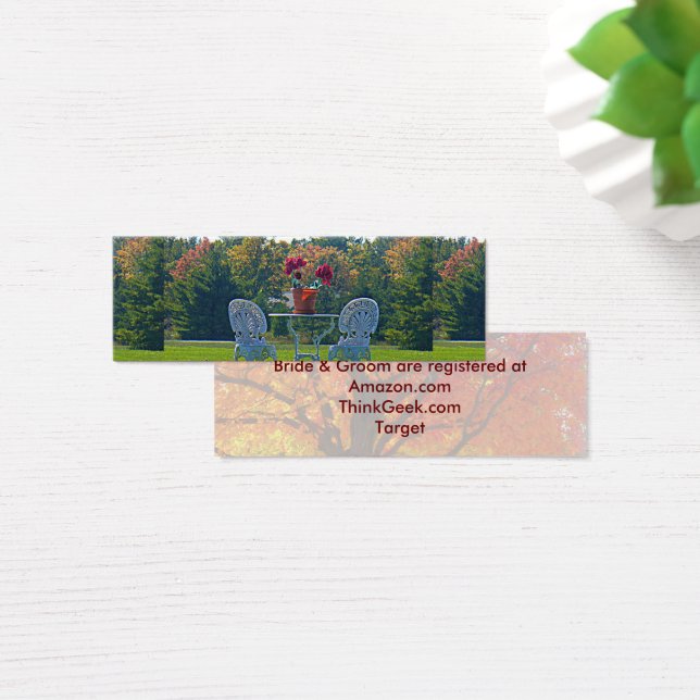 Meadow of Love Autumn Leaves Skinny Registry Card (Desk)