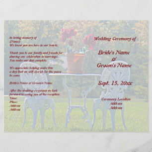 Meadow of Love & Autumn Tree Wedding Program Flyer