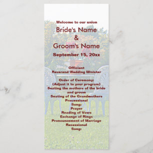 Meadow of Love - Autumn Tree Wedding Programme