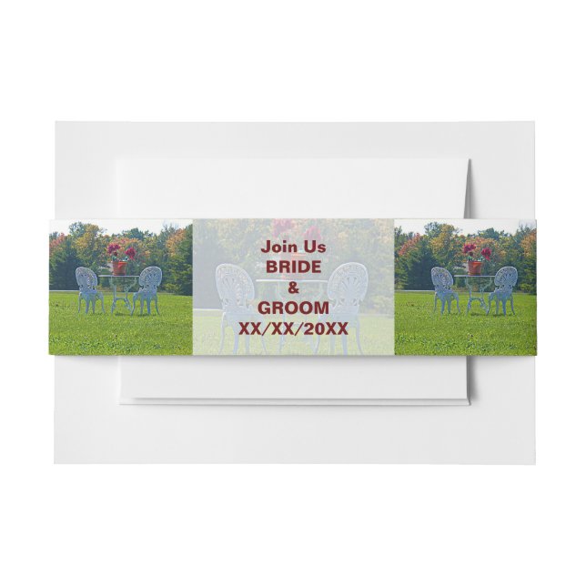 Meadow of Love Invitation Bands Belly Band (Front Example)
