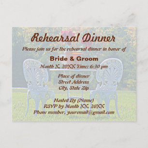 Meadow of Love Wedding Rehearsal Dinner Postcard