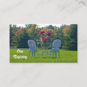 Meadow of Love with Autumn Leaves Registry Card
