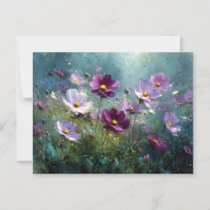 Meadow of Purple Wildflowers in Bloom Postcard