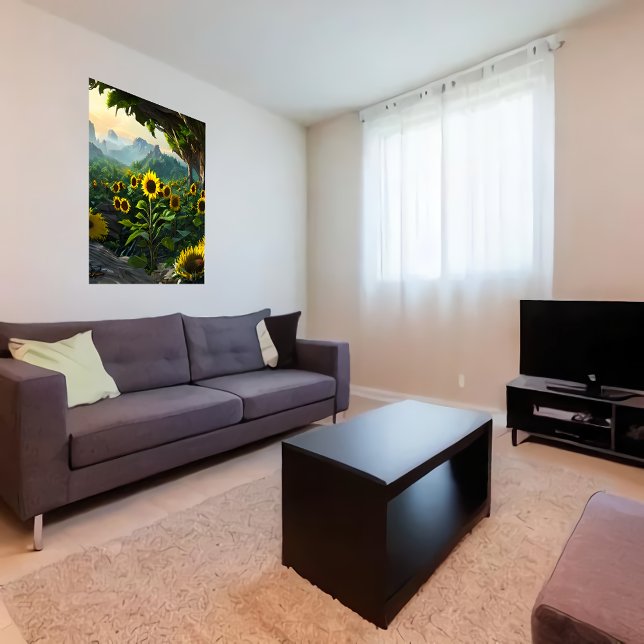 Meadow of sunflowers | AI Art  Poster (Creator Uploaded)