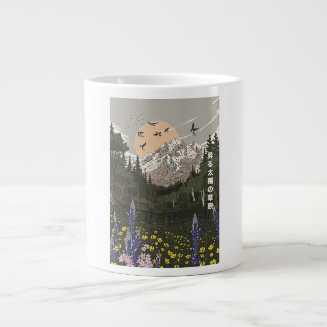 Meadow Of the Rising Sun Large Coffee Mug (Front)