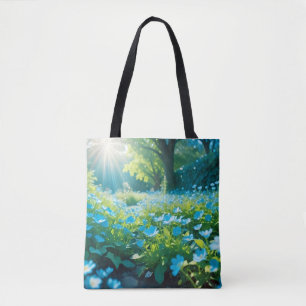 Meadow Prairie Flower Field Tranquil Nature Season Tote Bag